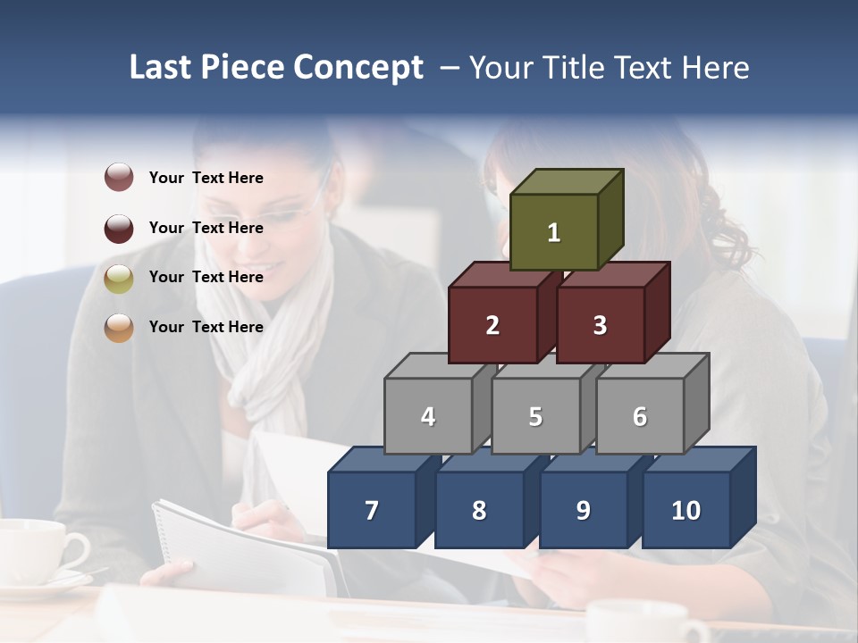 Female Workgroup Young PowerPoint Template