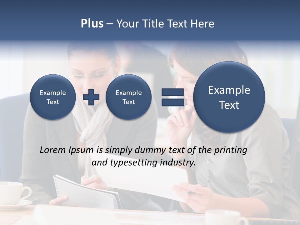 Female Workgroup Young PowerPoint Template