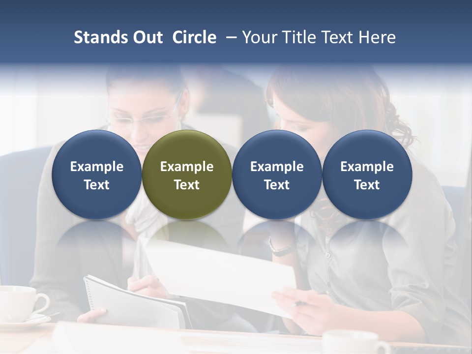 Female Workgroup Young PowerPoint Template