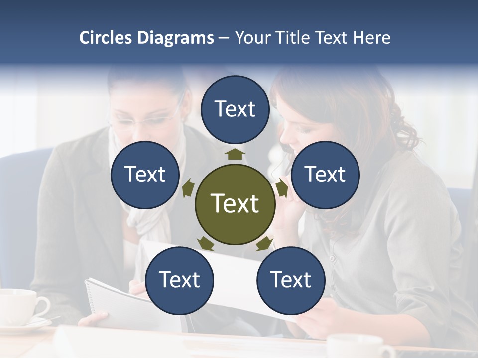 Female Workgroup Young PowerPoint Template