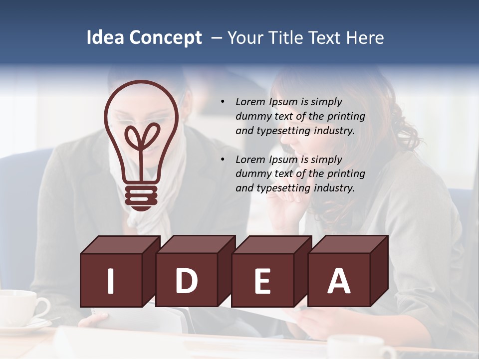 Female Workgroup Young PowerPoint Template