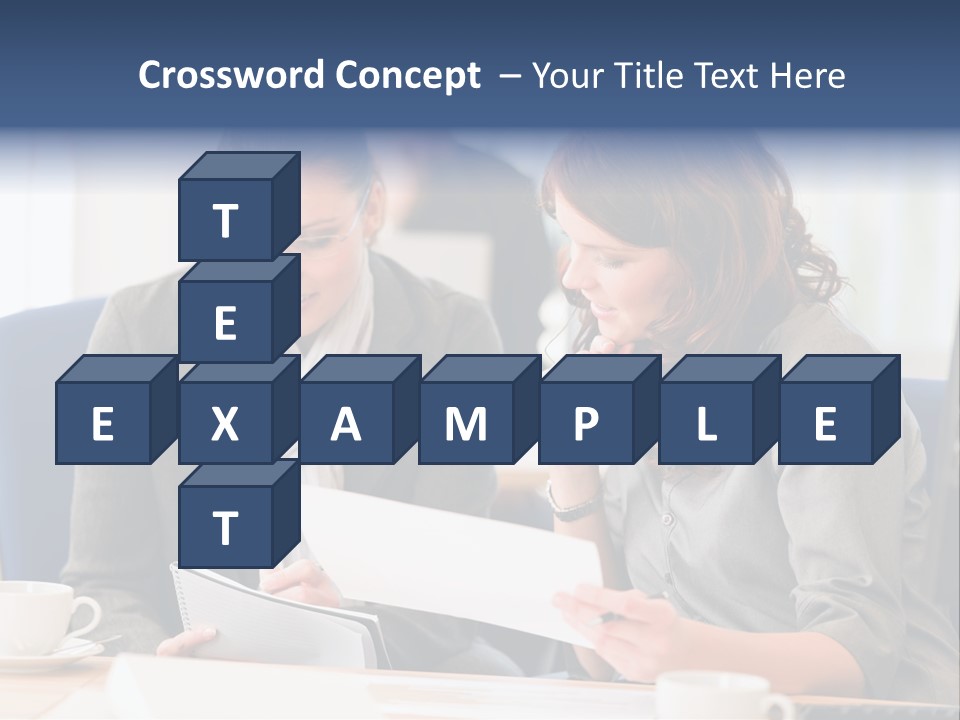 Female Workgroup Young PowerPoint Template