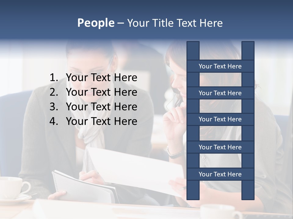 Female Workgroup Young PowerPoint Template