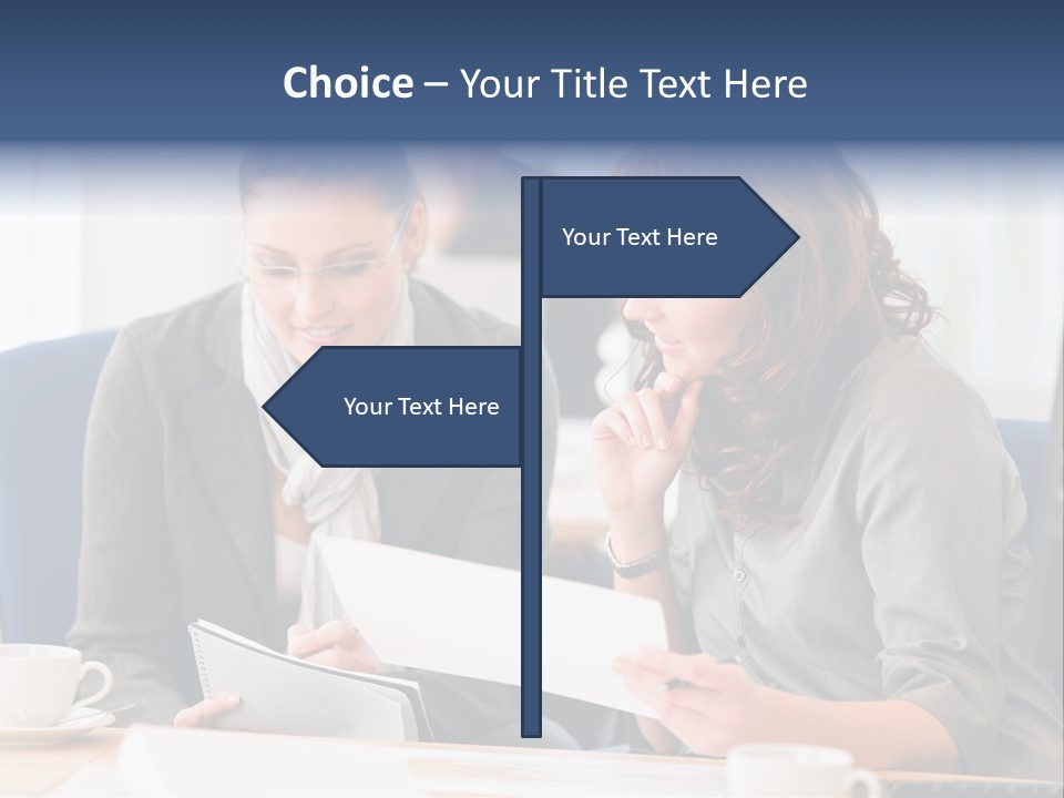 Female Workgroup Young PowerPoint Template