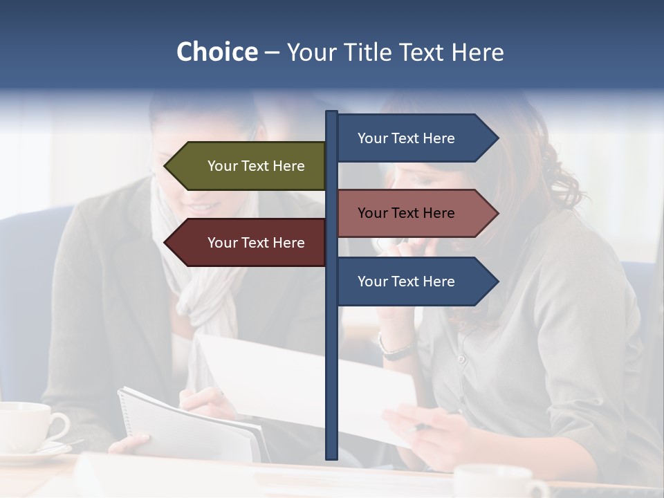 Female Workgroup Young PowerPoint Template
