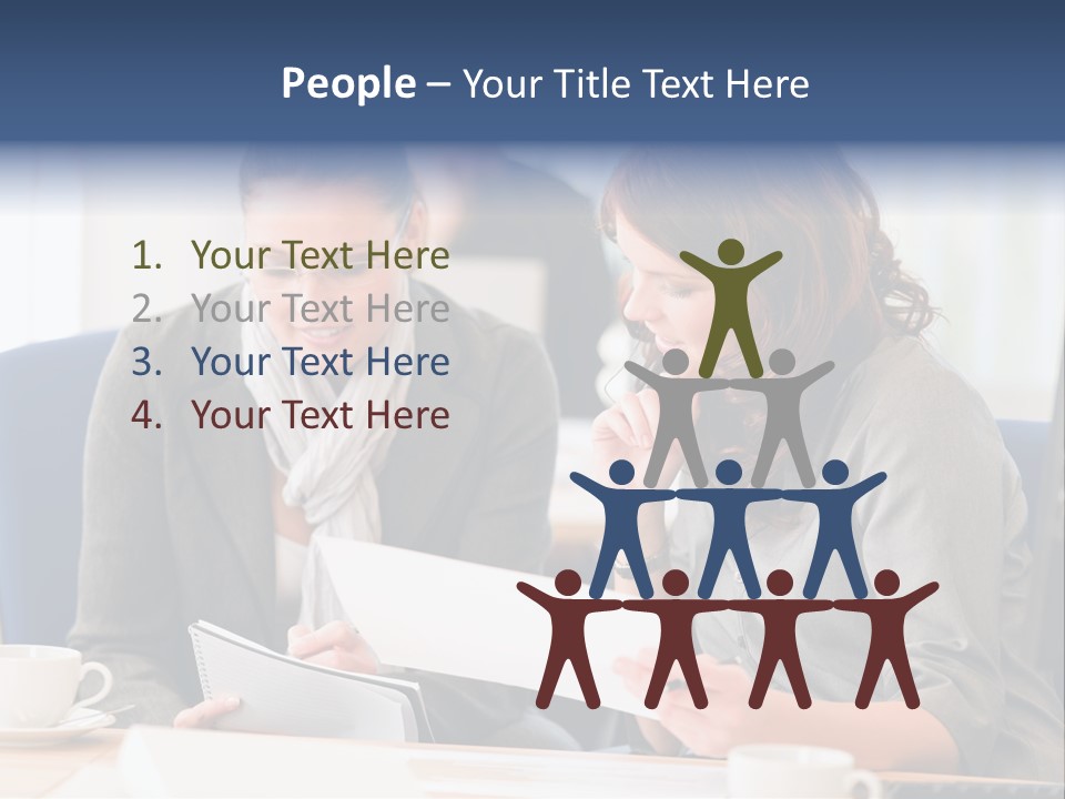 Female Workgroup Young PowerPoint Template