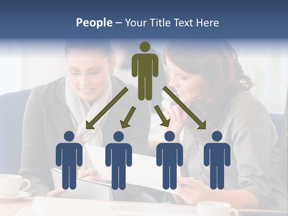 Female Workgroup Young PowerPoint Template