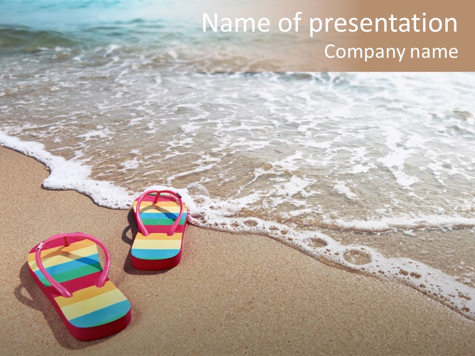 Sandals Beach Flops PowerPoint Template