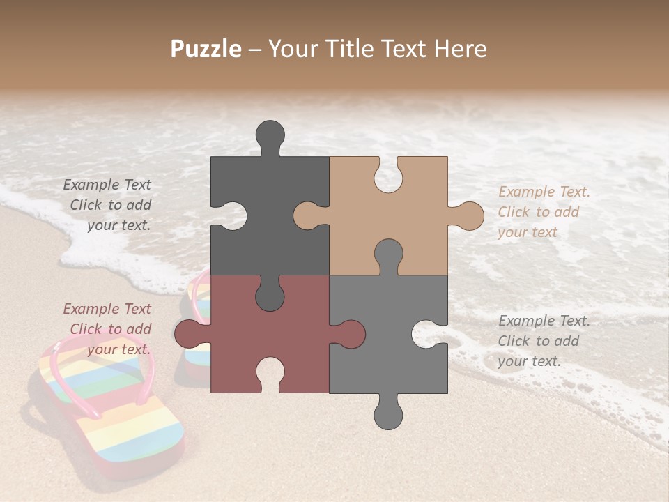 Sandals Beach Flops PowerPoint Template