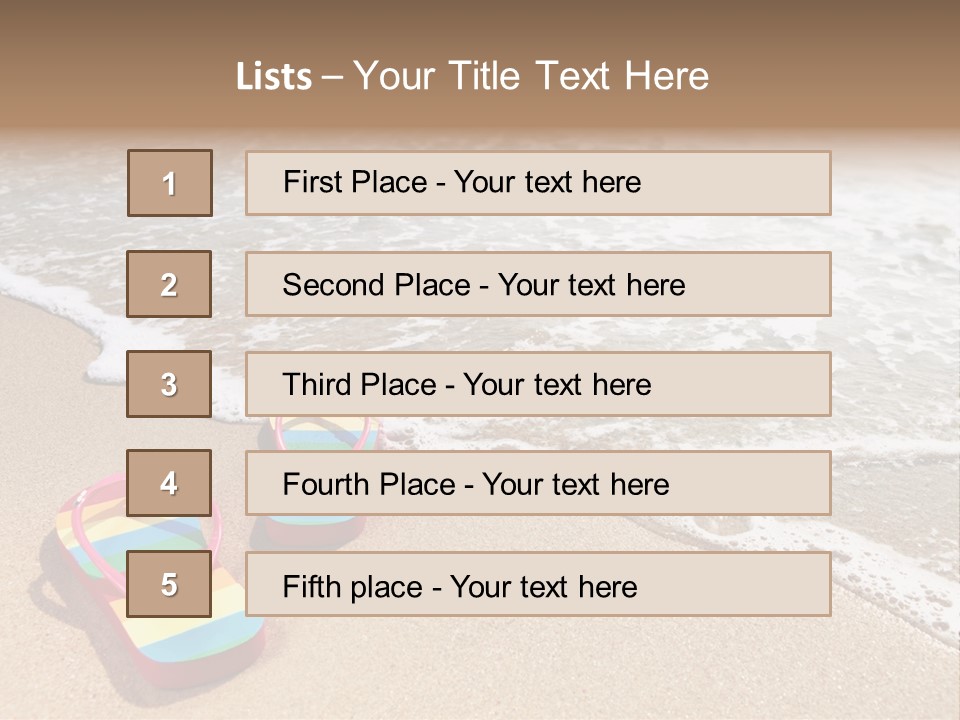 Sandals Beach Flops PowerPoint Template