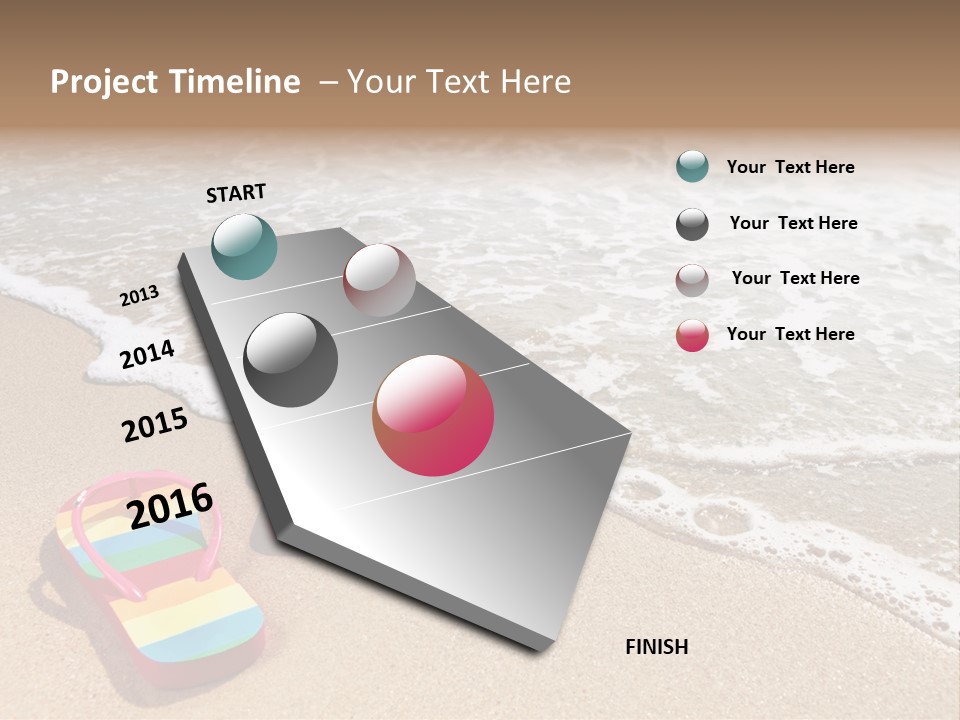 Sandals Beach Flops PowerPoint Template