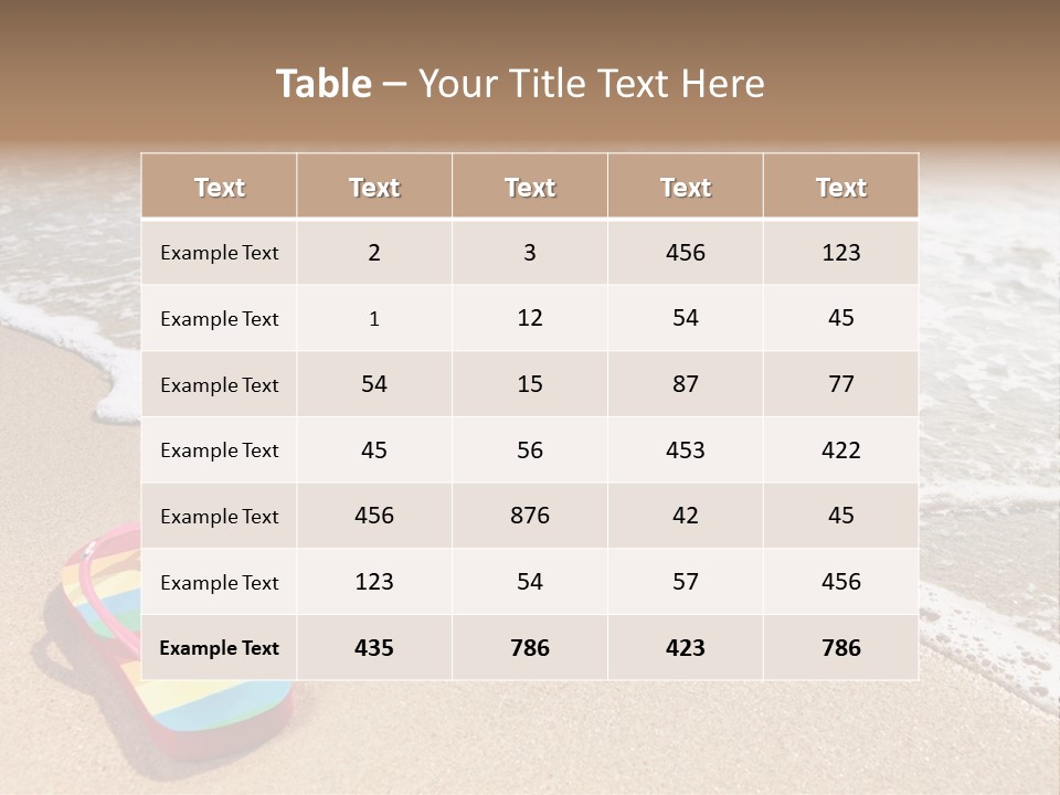 Sandals Beach Flops PowerPoint Template