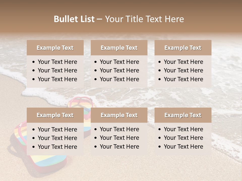 Sandals Beach Flops PowerPoint Template