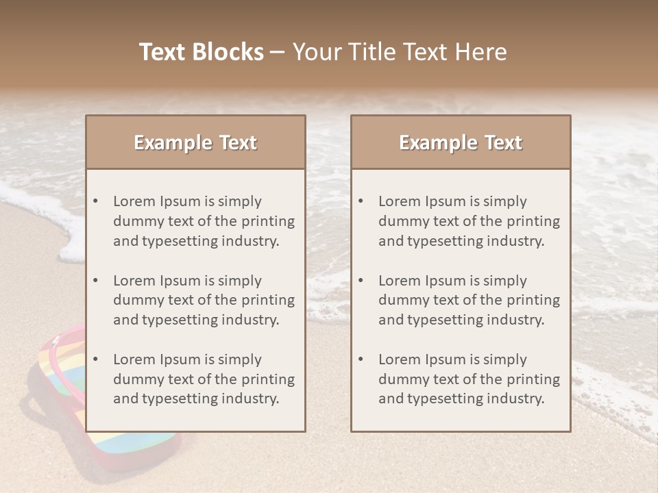 Sandals Beach Flops PowerPoint Template