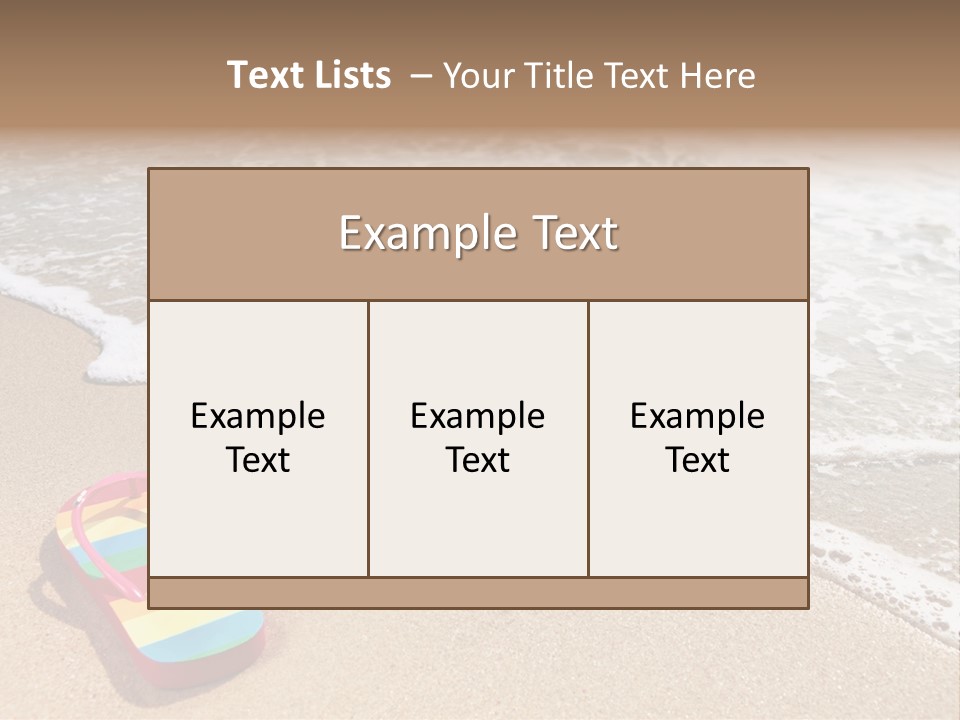 Sandals Beach Flops PowerPoint Template
