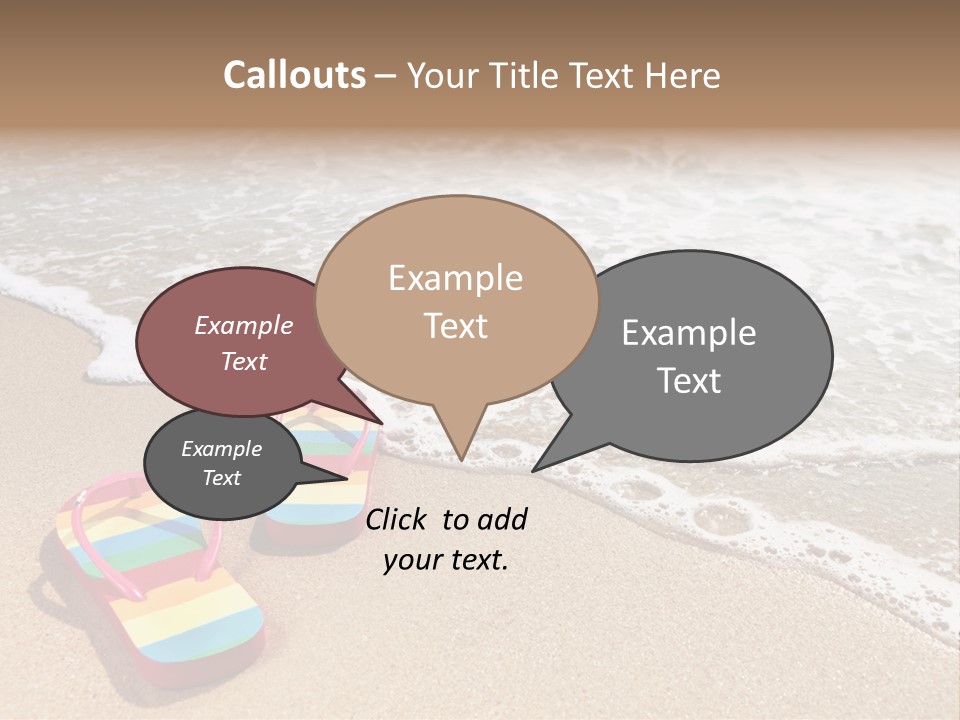 Sandals Beach Flops PowerPoint Template