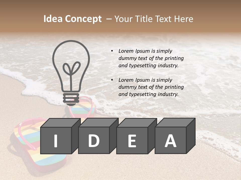 Sandals Beach Flops PowerPoint Template