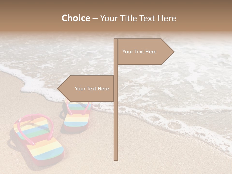 Sandals Beach Flops PowerPoint Template