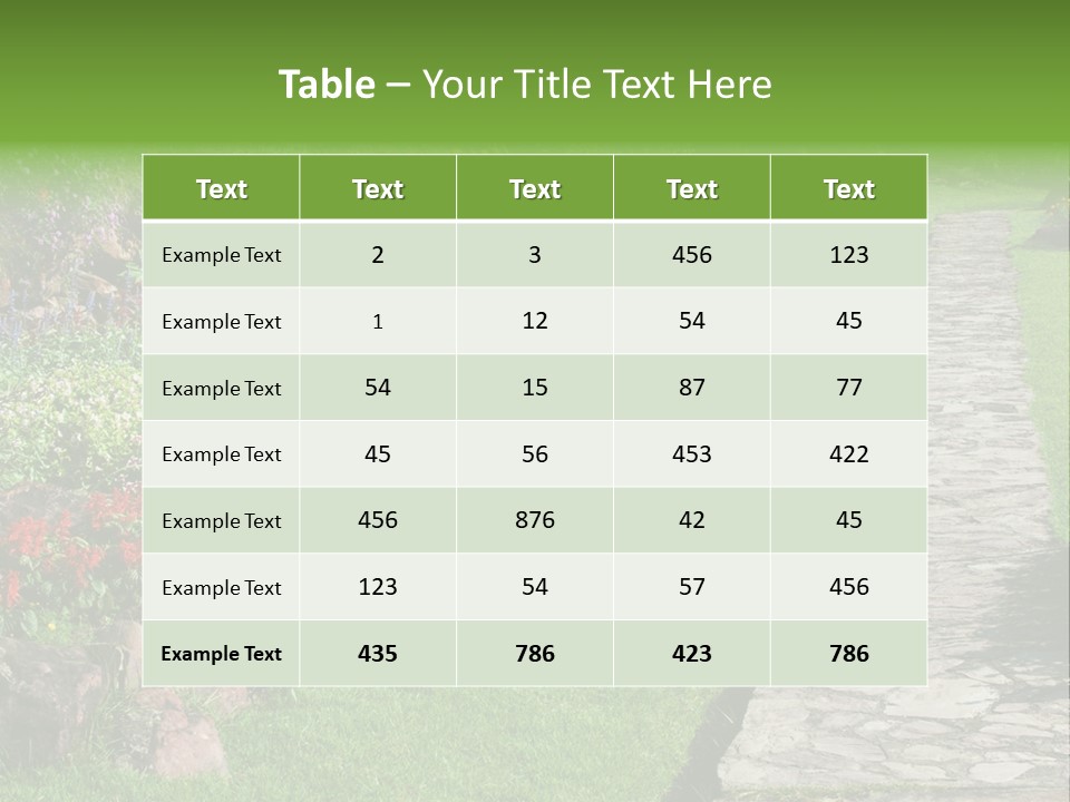 Day Landscape Freshness PowerPoint Template