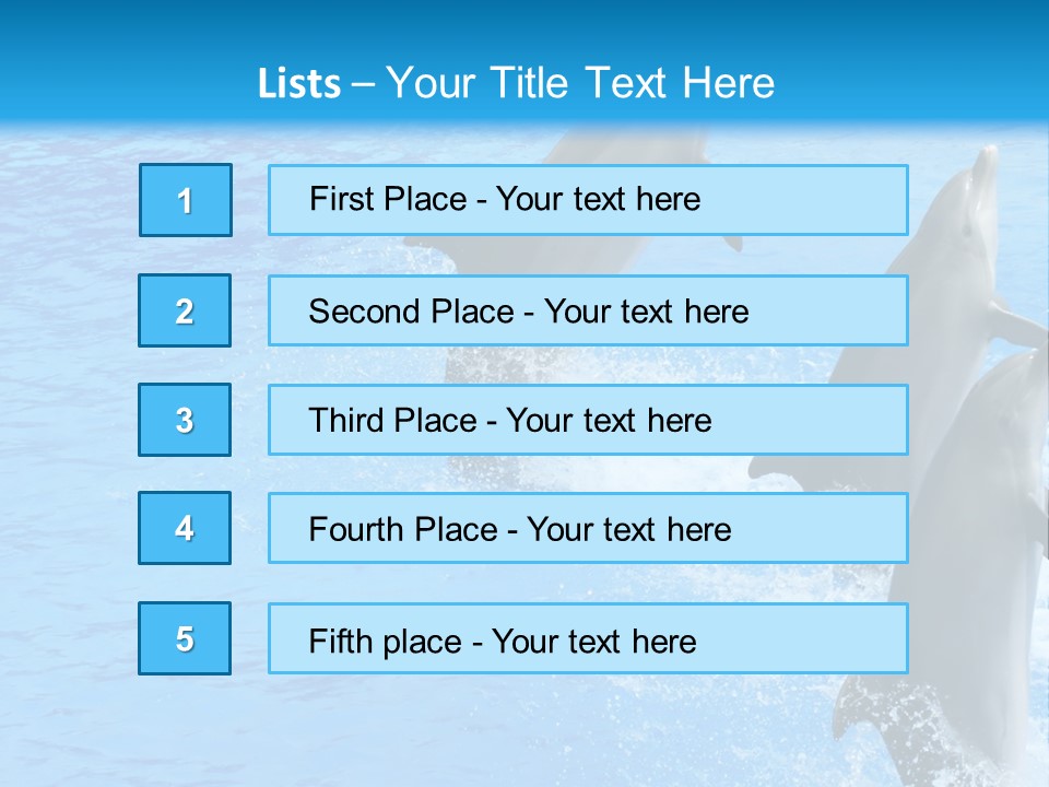Water Dolphin Jump PowerPoint Template
