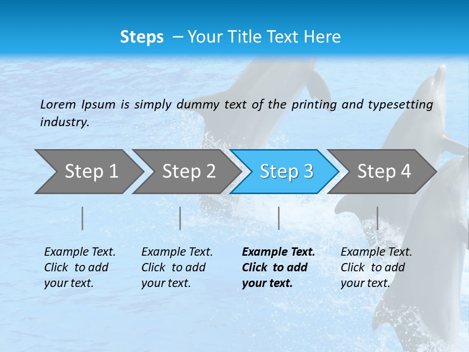 Water Dolphin Jump PowerPoint Template
