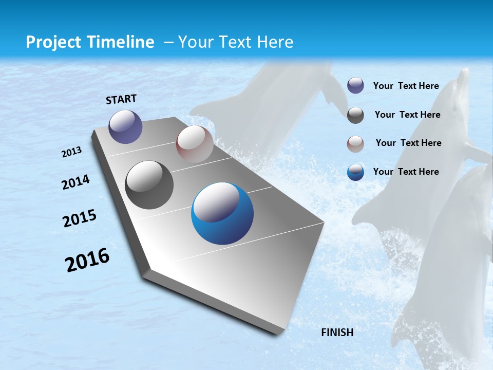 Water Dolphin Jump PowerPoint Template