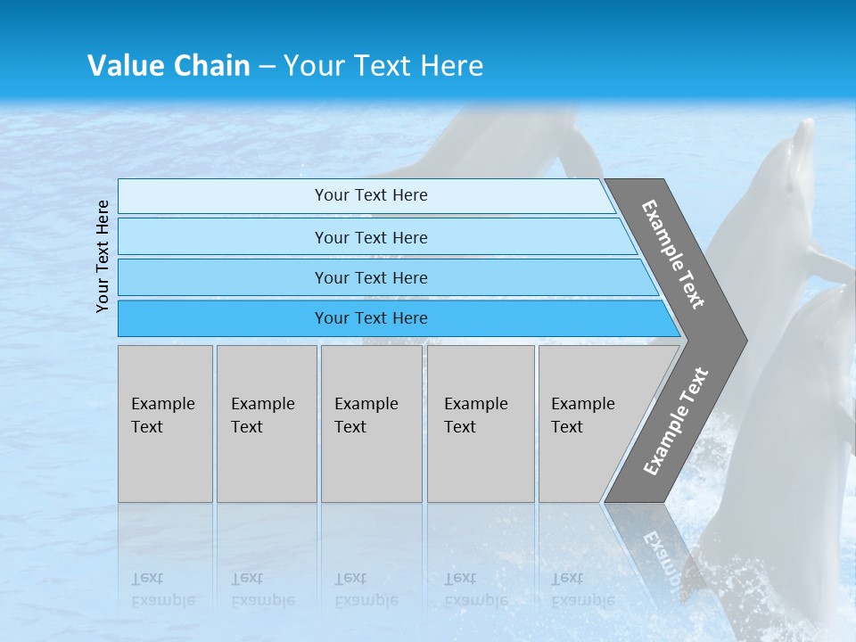 Water Dolphin Jump PowerPoint Template