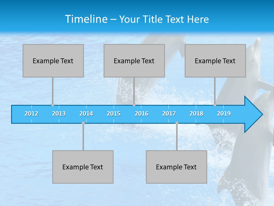 Water Dolphin Jump PowerPoint Template