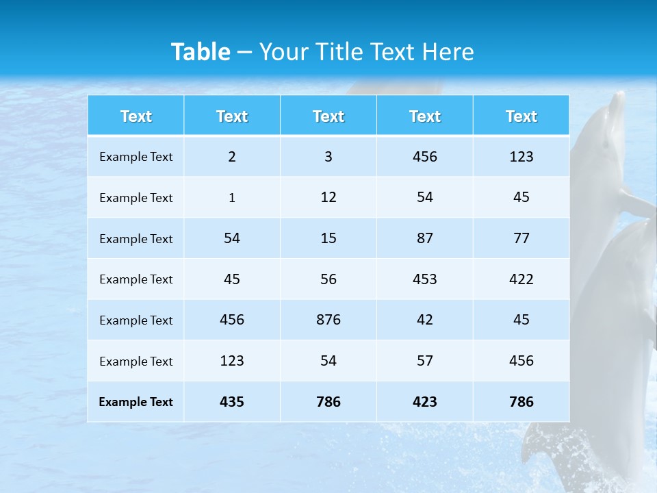 Water Dolphin Jump PowerPoint Template
