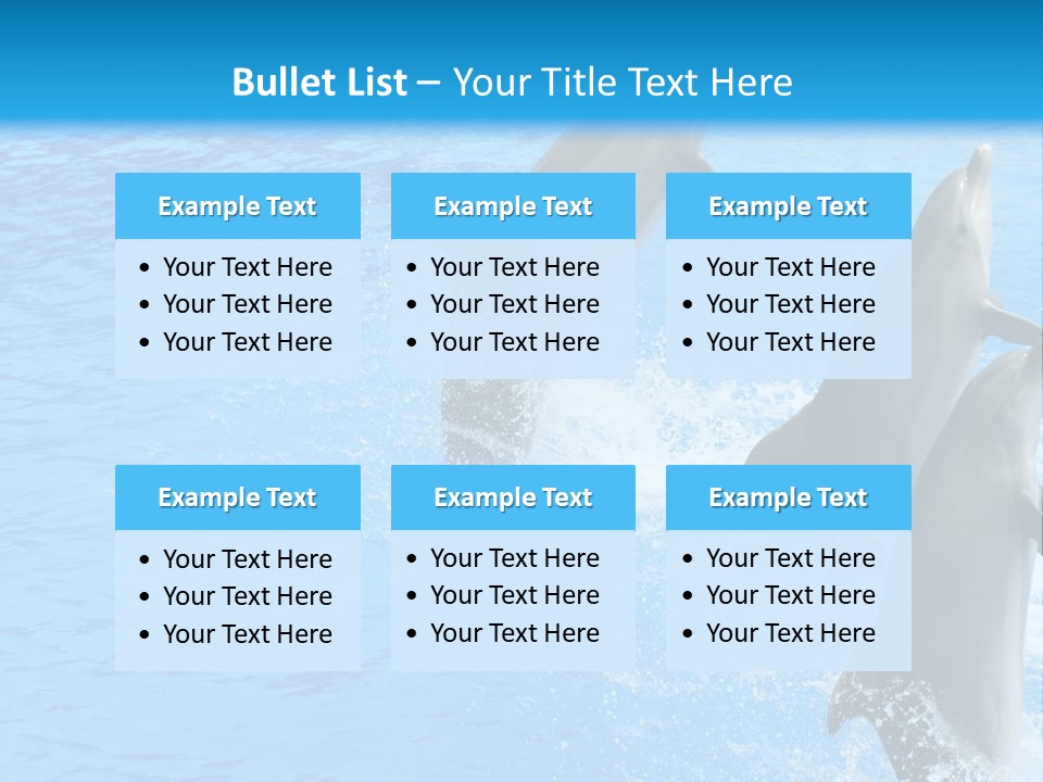 Water Dolphin Jump PowerPoint Template