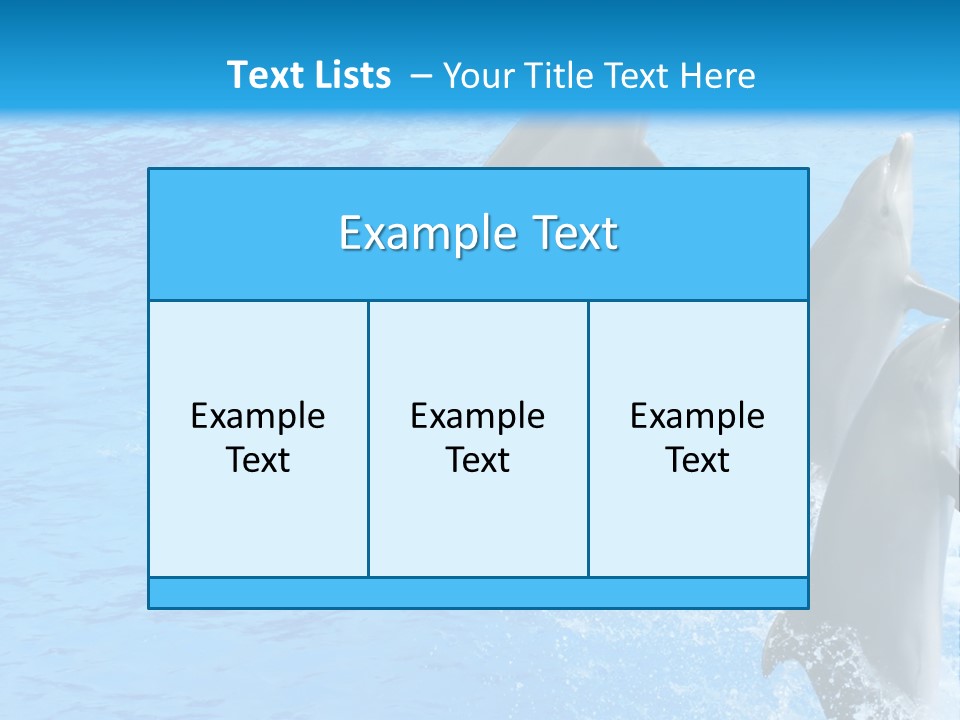 Water Dolphin Jump PowerPoint Template