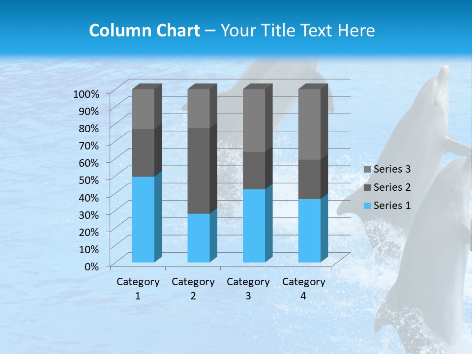 Water Dolphin Jump PowerPoint Template
