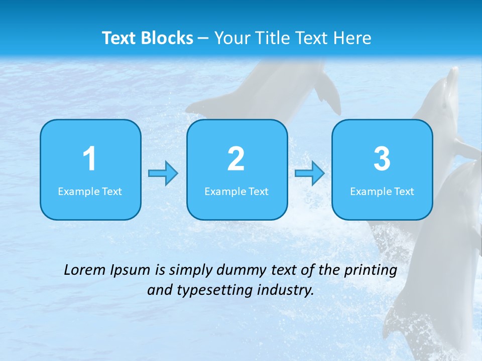 Water Dolphin Jump PowerPoint Template