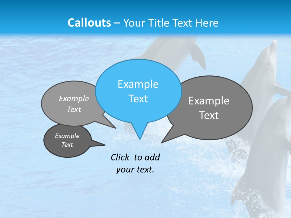 Water Dolphin Jump PowerPoint Template