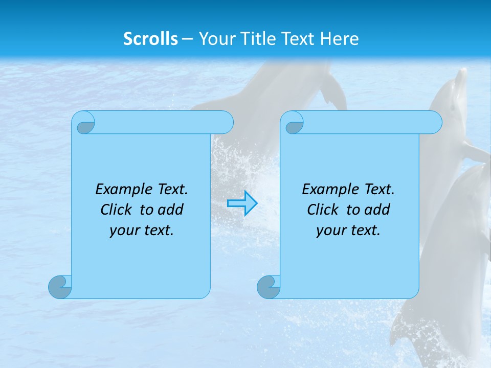 Water Dolphin Jump PowerPoint Template