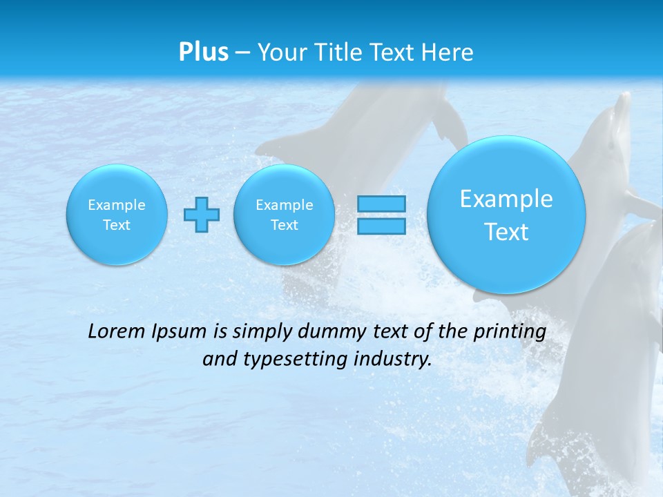 Water Dolphin Jump PowerPoint Template