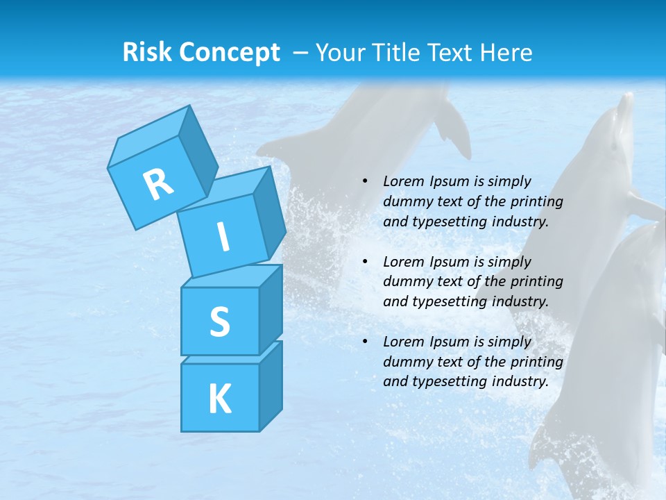 Water Dolphin Jump PowerPoint Template
