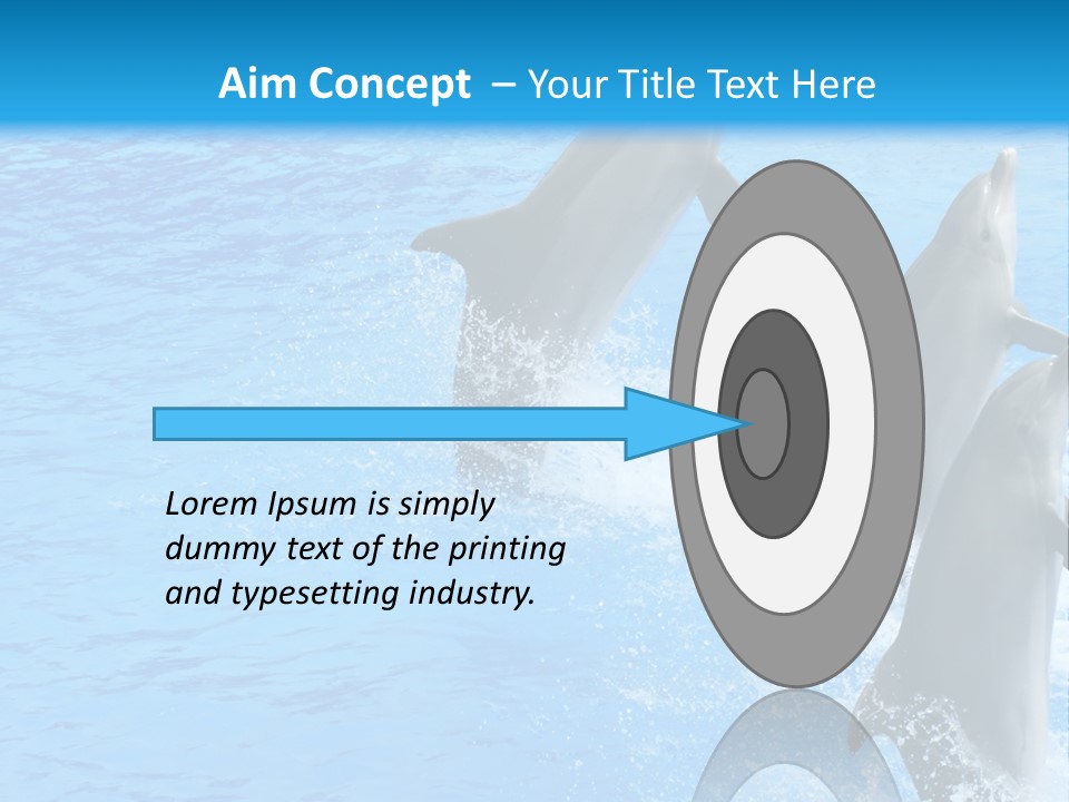 Water Dolphin Jump PowerPoint Template