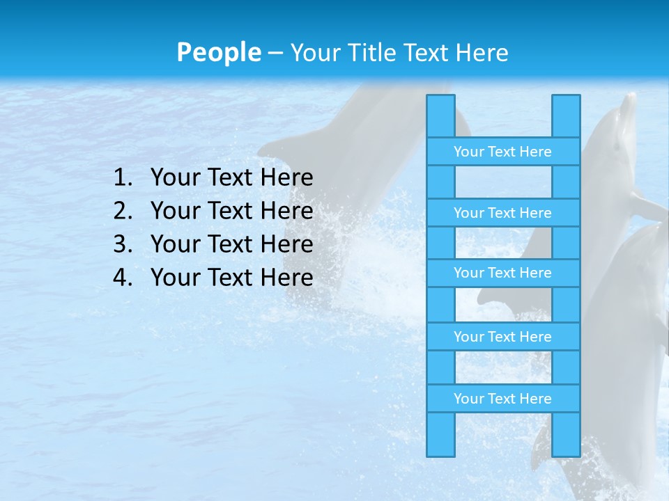 Water Dolphin Jump PowerPoint Template