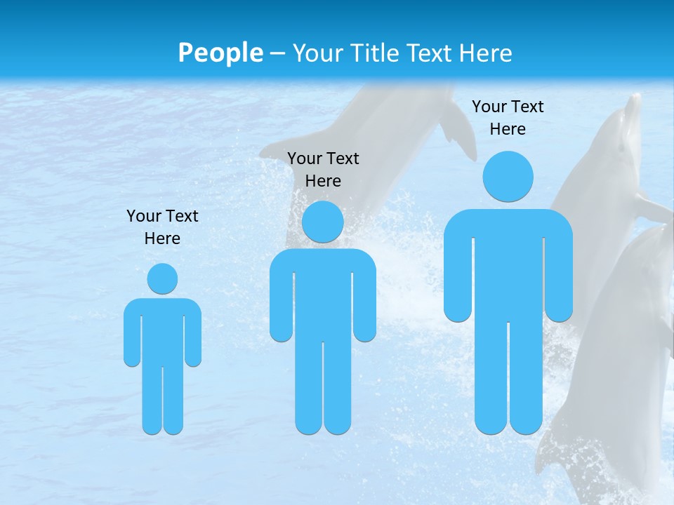 Water Dolphin Jump PowerPoint Template