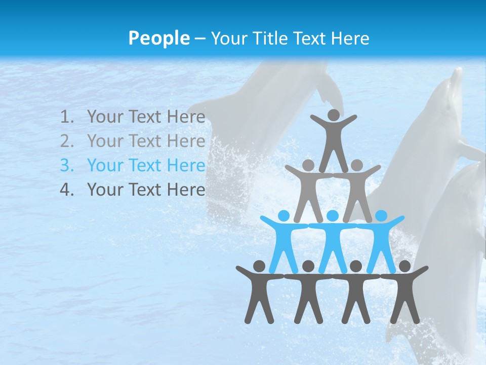 Water Dolphin Jump PowerPoint Template