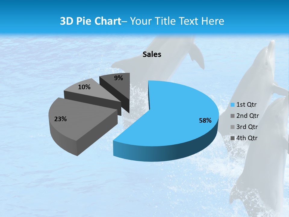 Water Dolphin Jump PowerPoint Template