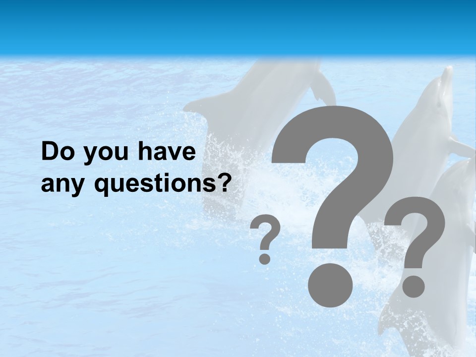 Water Dolphin Jump PowerPoint Template