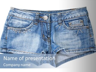Isolated Seam Jeanswear PowerPoint Template