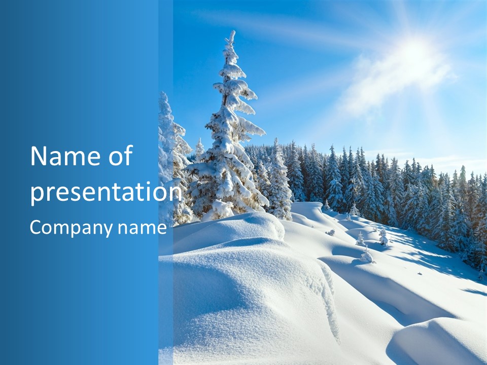 Mountain Freeze Shadow PowerPoint Template