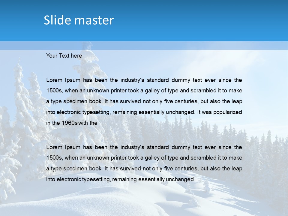 Mountain Freeze Shadow PowerPoint Template