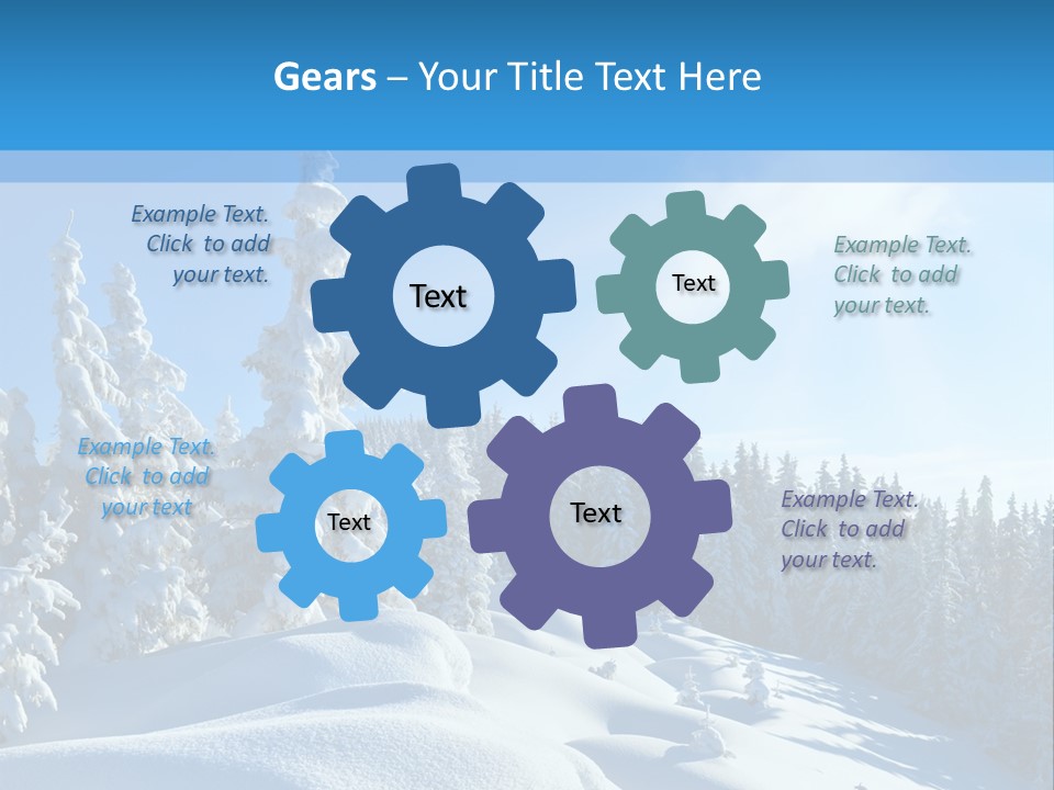 Mountain Freeze Shadow PowerPoint Template