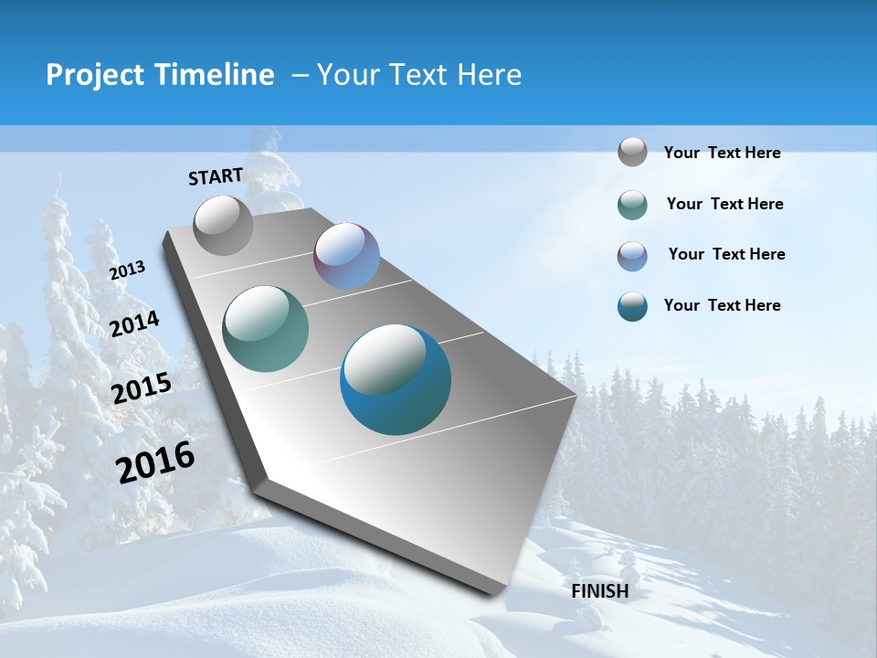 Mountain Freeze Shadow PowerPoint Template