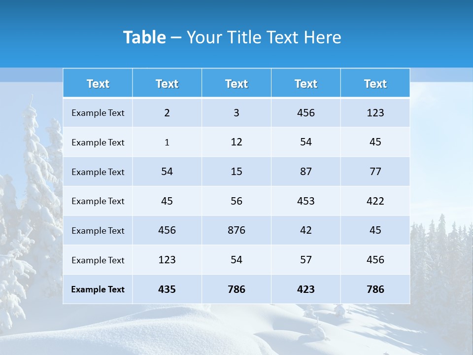 Mountain Freeze Shadow PowerPoint Template