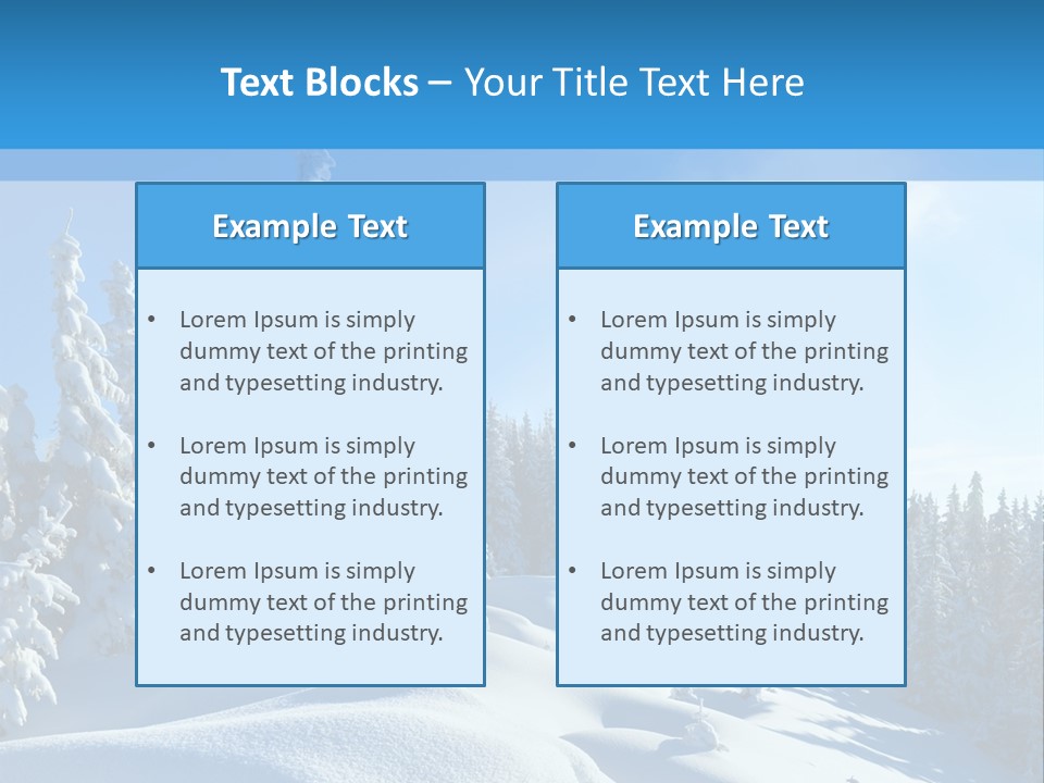 Mountain Freeze Shadow PowerPoint Template
